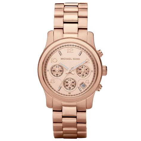 michael kors women's runway rose gold tone chronograph watch mk5128|michael kors chronograph gold watch.